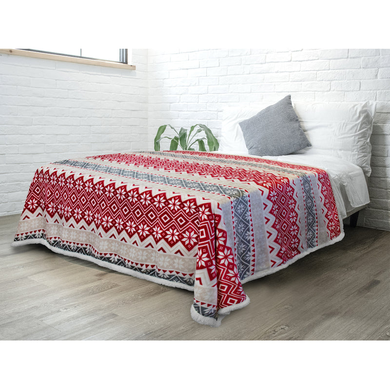 Christmas Sherpa Throw Blanket