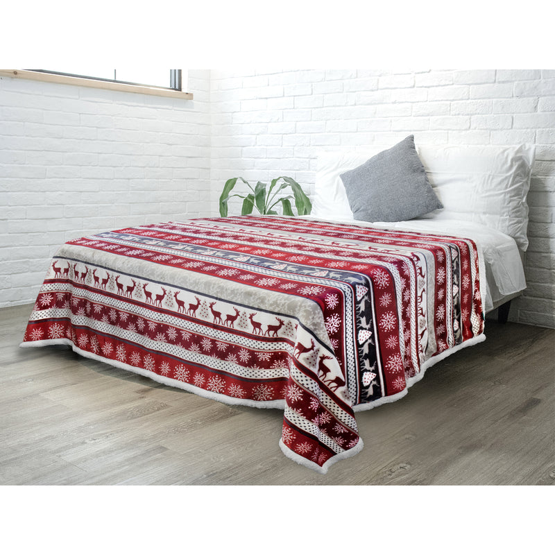 Christmas Sherpa Throw Blanket