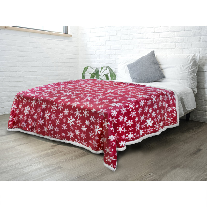 Christmas Sherpa Throw Blanket