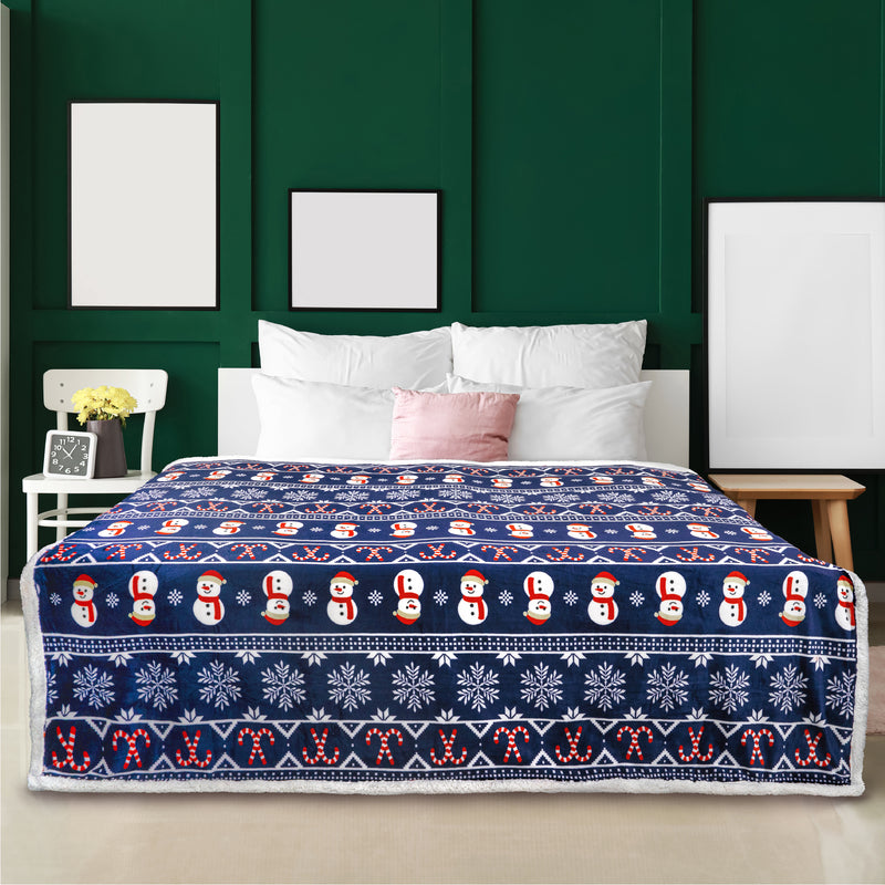 Christmas Sherpa Throw Blanket