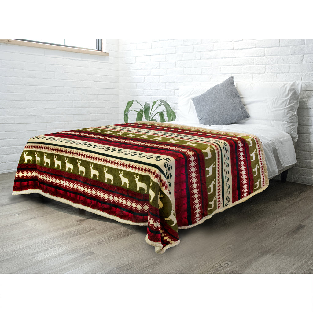 Christmas Sherpa Throw Blanket
