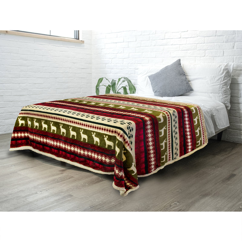 Christmas Sherpa Throw Blanket