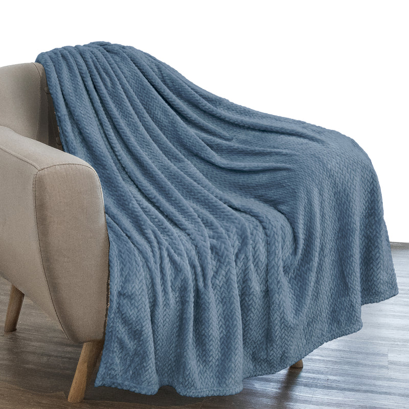 Leaves Textured Fleece Blanket