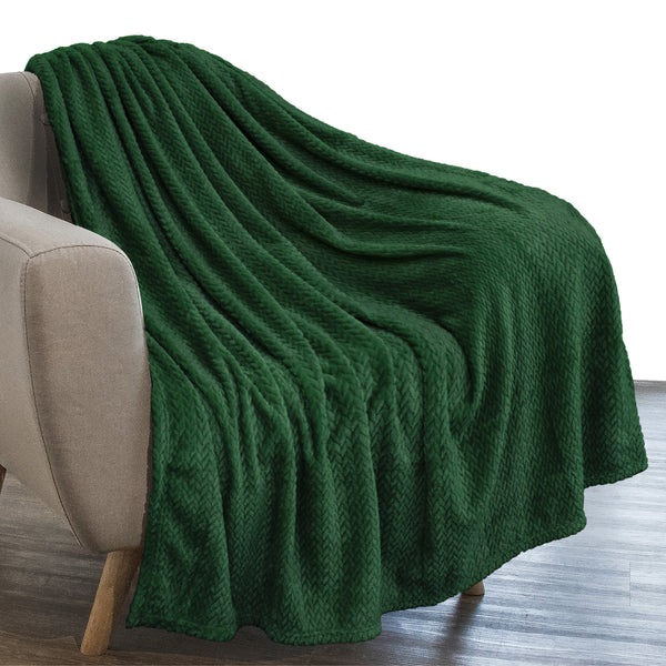 Leaves Textured Fleece Blanket