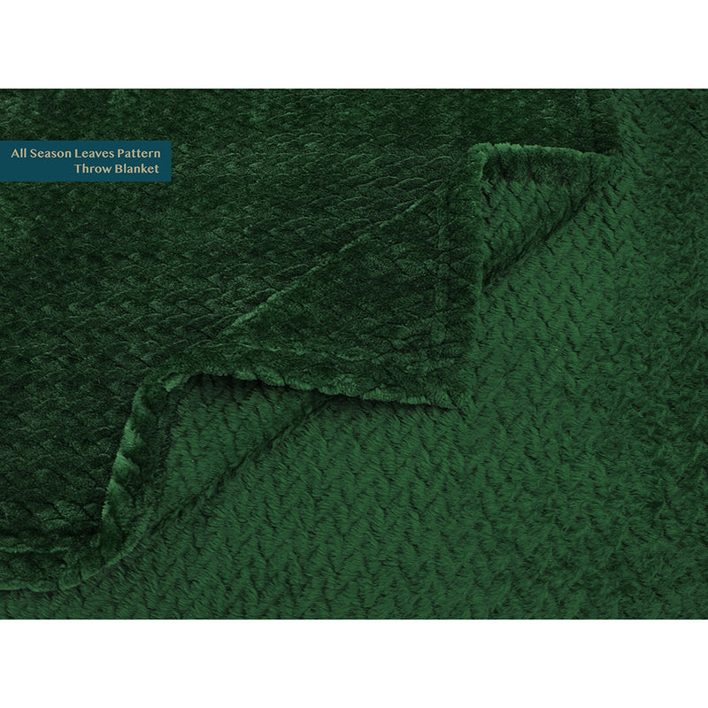 Leaves Textured Fleece Blanket