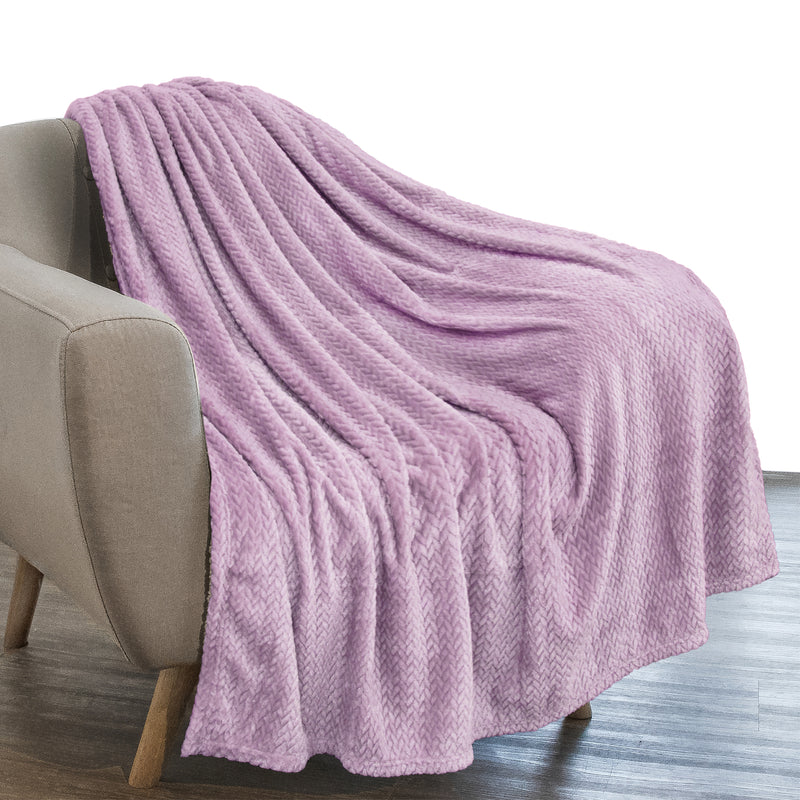 Leaves Textured Fleece Blanket