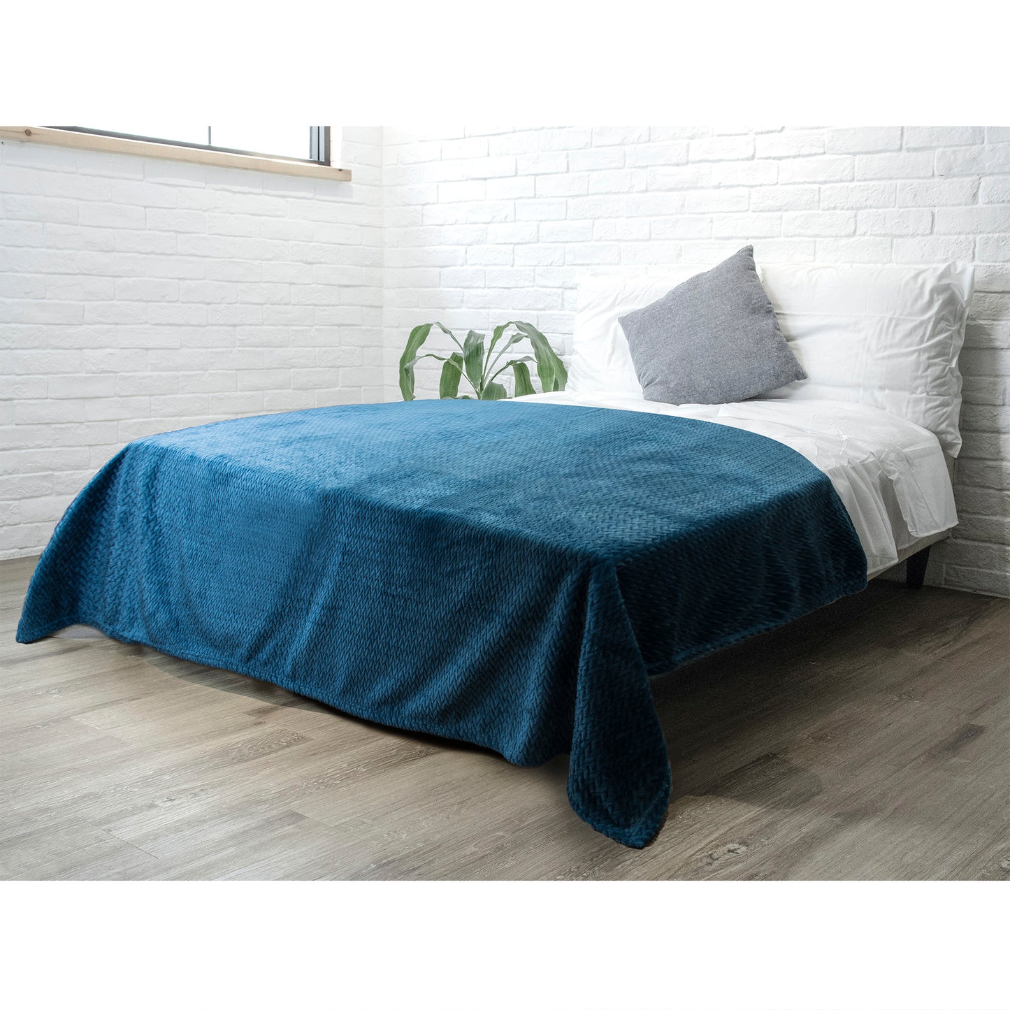 Leaves Textured Fleece Blanket