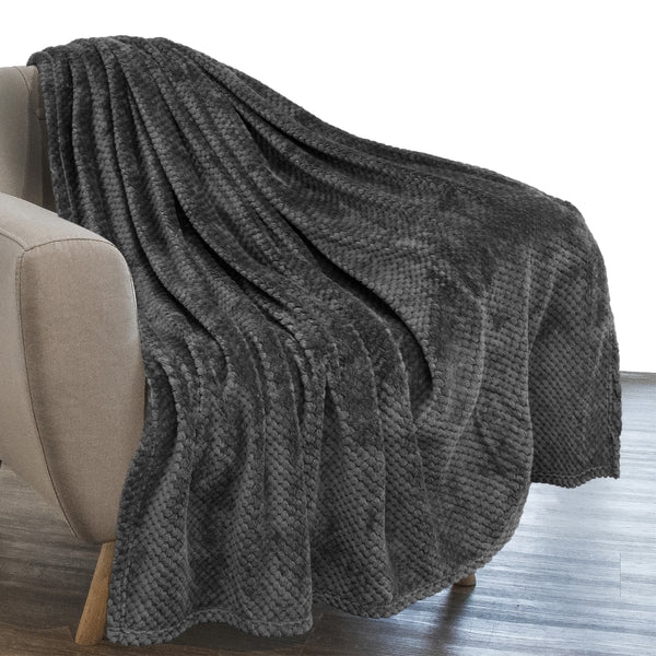 Waffle Textured Fleece Blanket