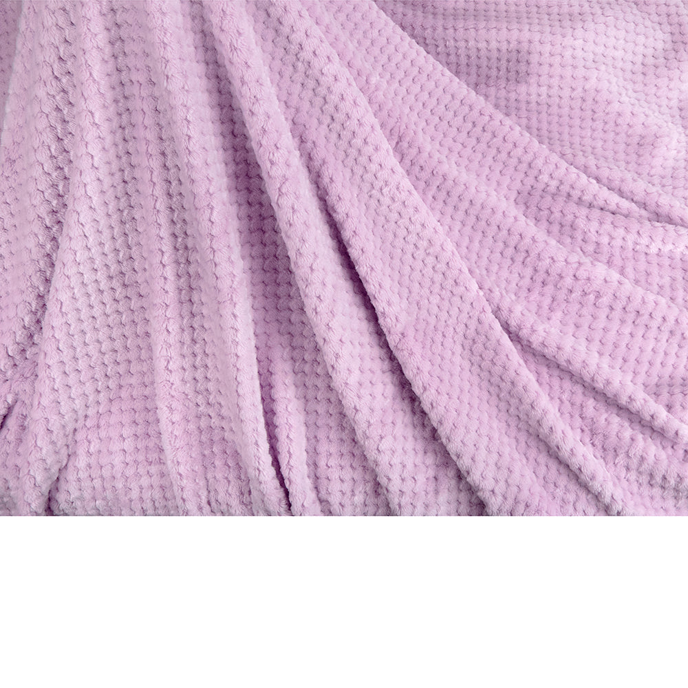 Waffle Textured Fleece Blanket