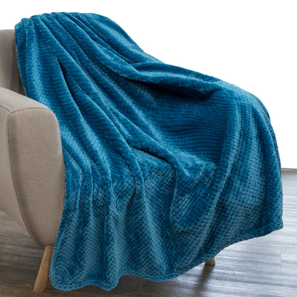 Waffle Textured Fleece Blanket