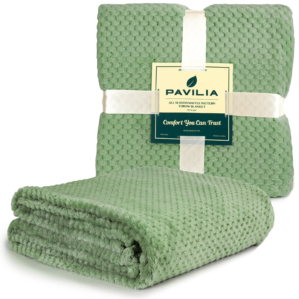 Waffle Textured Fleece Blanket