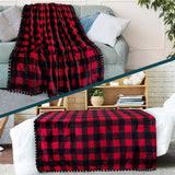 Pom Pom Fringe Throw Blanket