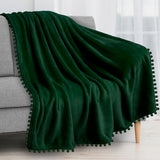 Pom Pom Fringe Throw Blanket