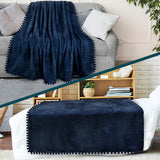 Pom Pom Fringe Throw Blanket