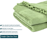 Pom Pom Fringe Throw Blanket