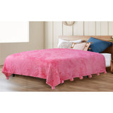 Pom Pom Fringe Sherpa Throw Blanket