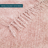 Chenille Tassel Fringe Throw Blanket
