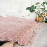 Chenille Tassel Fringe Throw Blanket