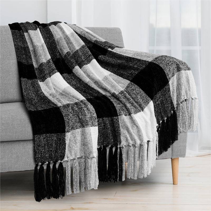 Chenille Tassel Fringe Throw Blanket