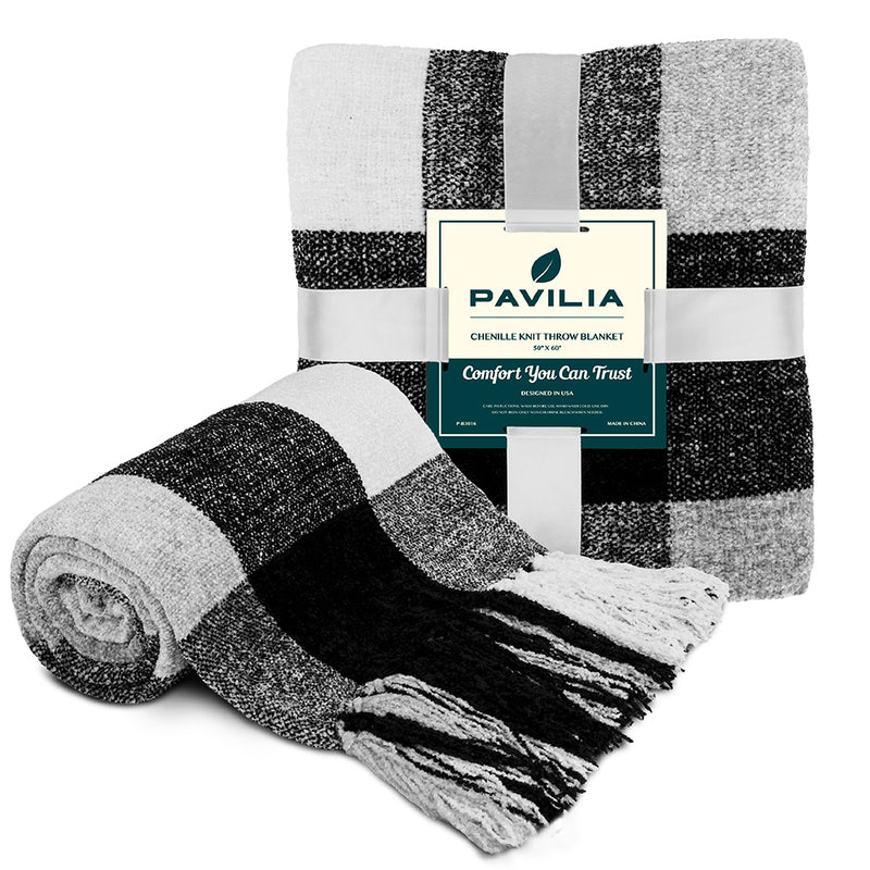 Chenille Tassel Fringe Throw Blanket