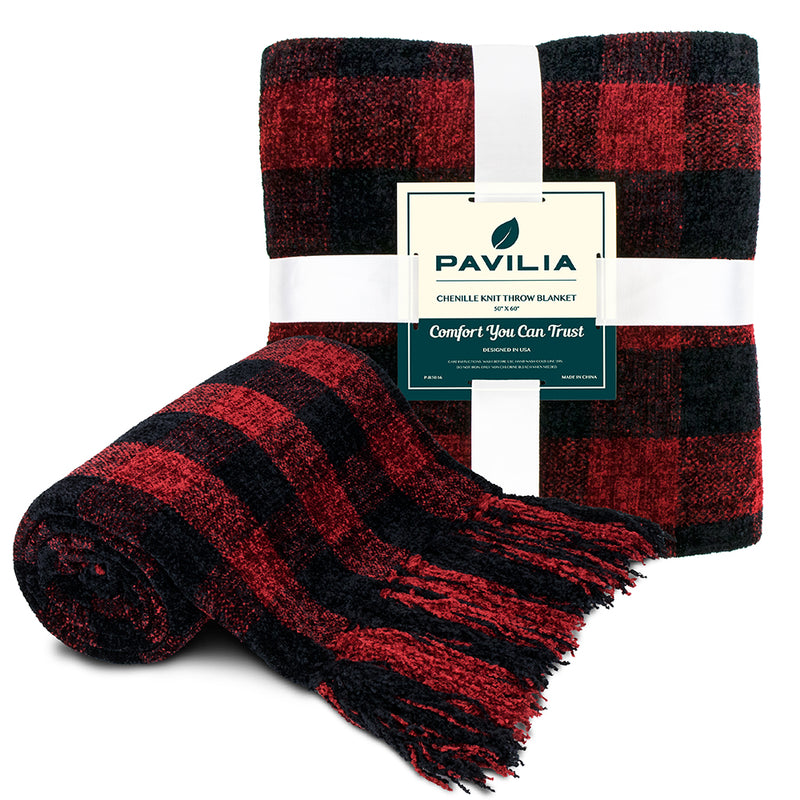 Chenille Tassel Fringe Throw Blanket