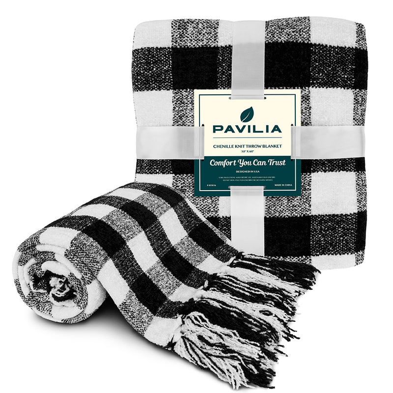 Chenille Tassel Fringe Throw Blanket