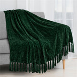 Chenille Tassel Fringe Throw Blanket