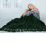 Chenille Tassel Fringe Throw Blanket