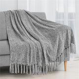 Chenille Tassel Fringe Throw Blanket