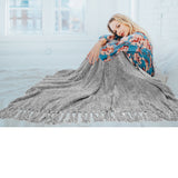 Chenille Tassel Fringe Throw Blanket
