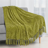 Chenille Tassel Fringe Throw Blanket
