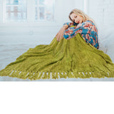 Chenille Tassel Fringe Throw Blanket