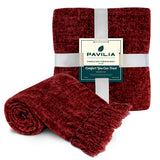 Chenille Tassel Fringe Throw Blanket
