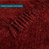 Chenille Tassel Fringe Throw Blanket