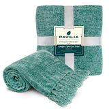 Chenille Tassel Fringe Throw Blanket