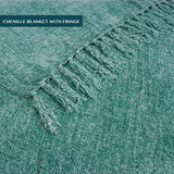 Chenille Tassel Fringe Throw Blanket