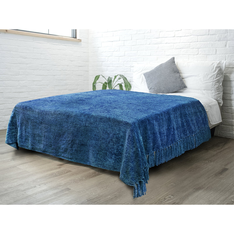 Chenille Tassel Fringe Throw Blanket