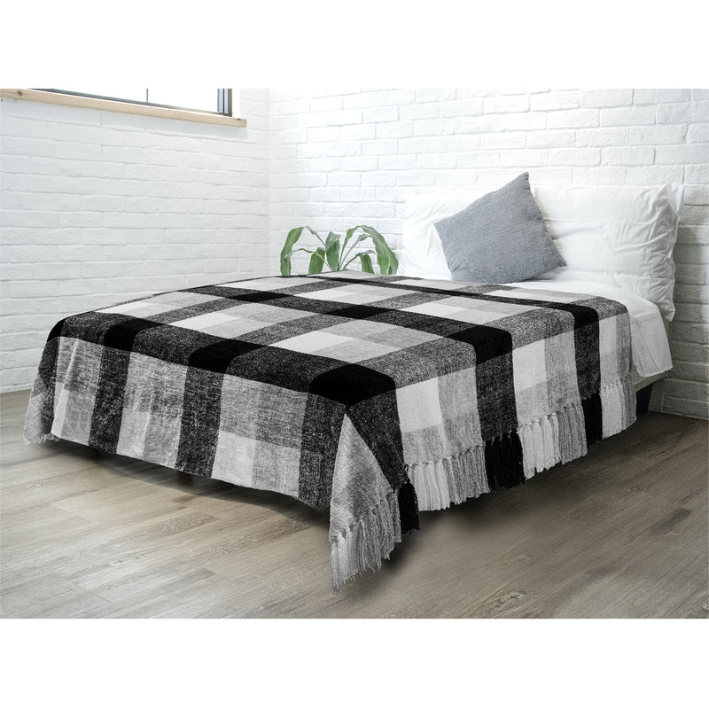 Chenille Tassel Fringe Throw Blanket
