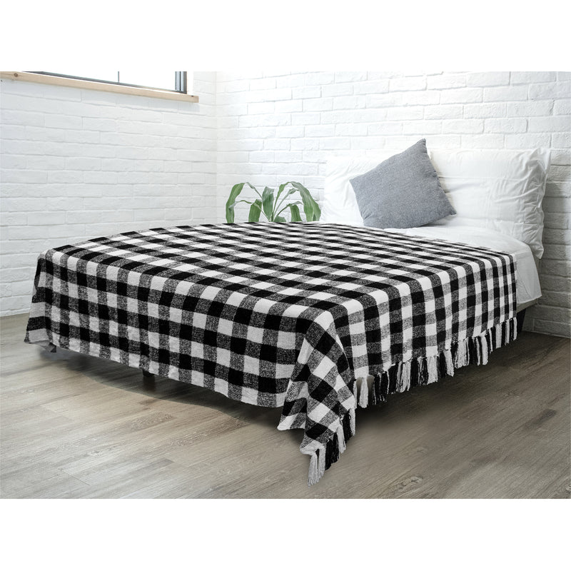 Chenille Tassel Fringe Throw Blanket