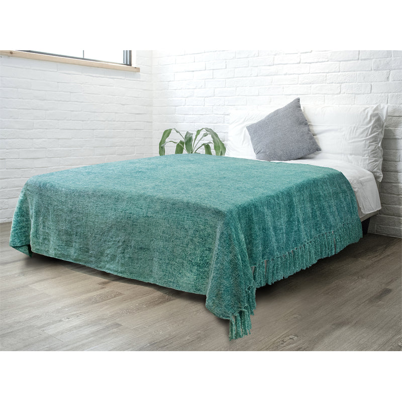 Chenille Tassel Fringe Throw Blanket
