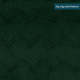 Zig Zag Knit Fringe Throw Blanket