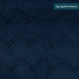 Zig Zag Knit Fringe Throw Blanket