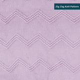 Zig Zag Knit Fringe Throw Blanket