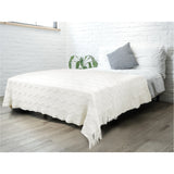 Zig Zag Knit Fringe Throw Blanket