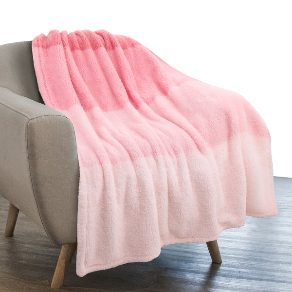 Gradient Ombre Shaggy Sherpa Blanket