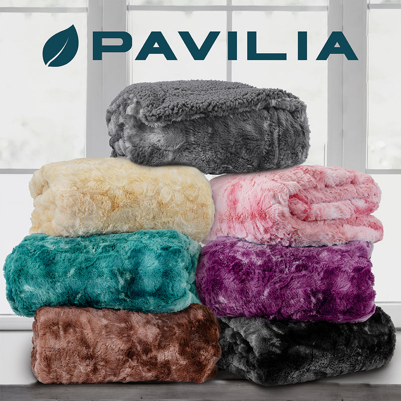 Minky Sherpa Throw Blanket