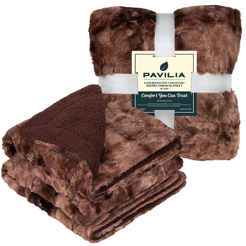 Minky Sherpa Throw Blanket
