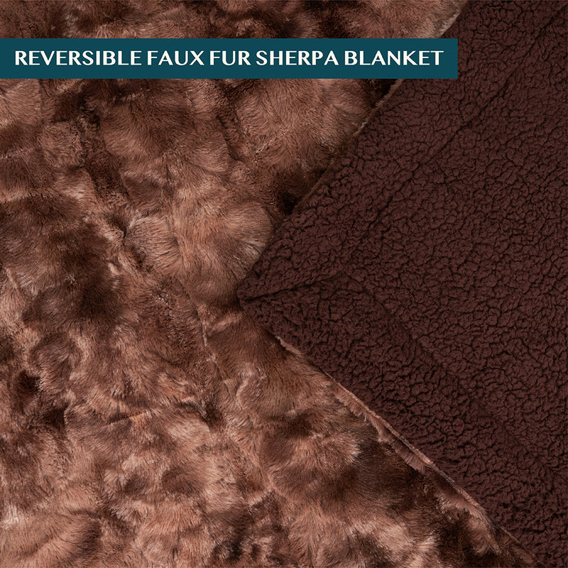 Minky Sherpa Throw Blanket