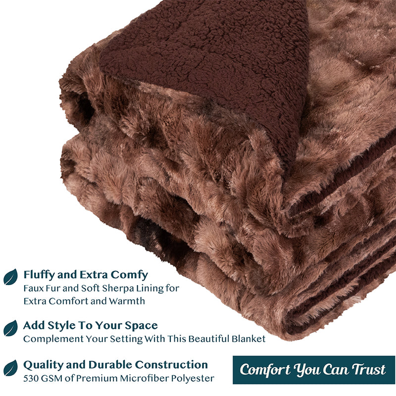 Minky Sherpa Throw Blanket
