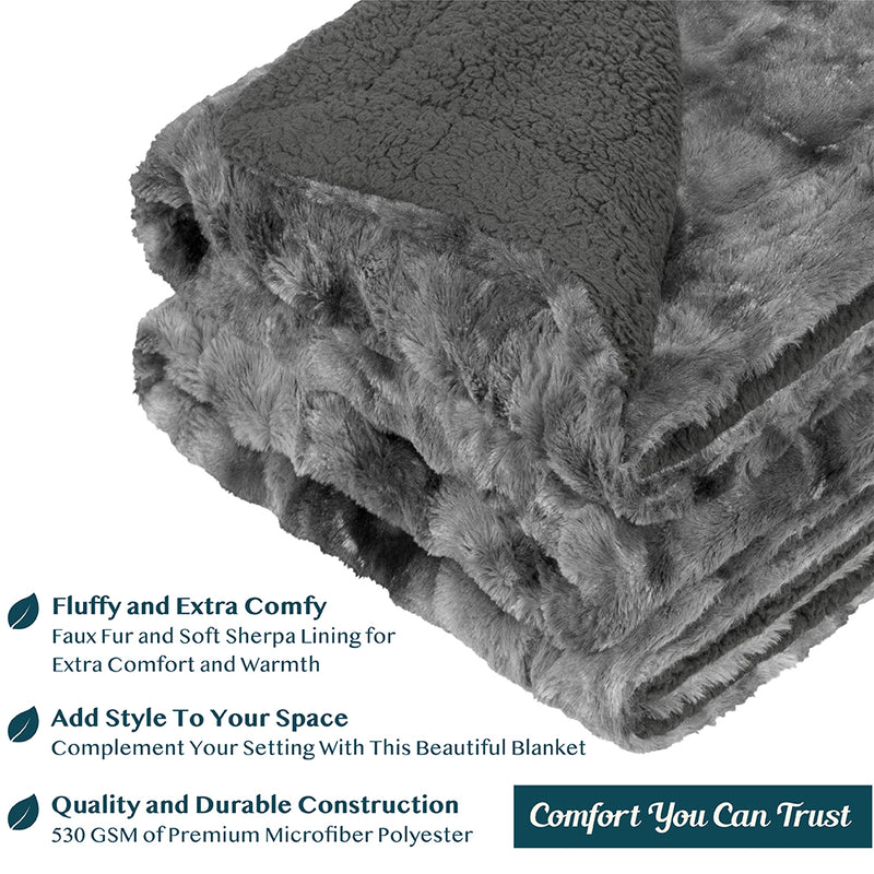 Minky Sherpa Throw Blanket